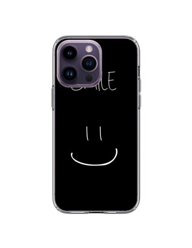 Coque iPhone 14 Pro Max Smile Souriez Noir - Jonathan Perez