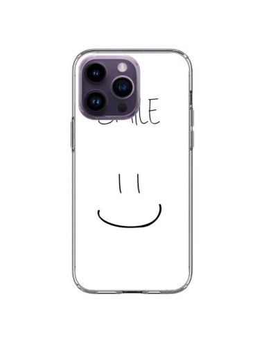Coque iPhone 14 Pro Max Smile Souriez en Blanc - Jonathan Perez