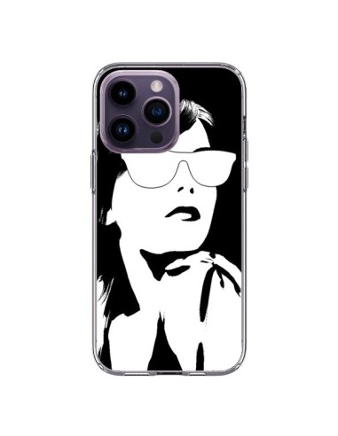 Coque iPhone 14 Pro Max Fille Lunettes Blanches - Jonathan Perez