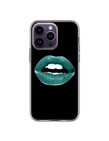 Coque iPhone 14 Pro Max Lèvres Bleues - Jonathan Perez