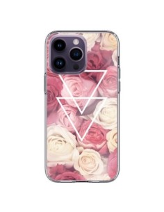 Cover iPhone 14 Pro Max Rosa Triangoli Fiori - Jonathan...