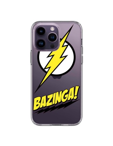 Coque iPhone 14 Pro Max Bazinga Sheldon The Big Bang Thoery Transparente - Jonathan Perez