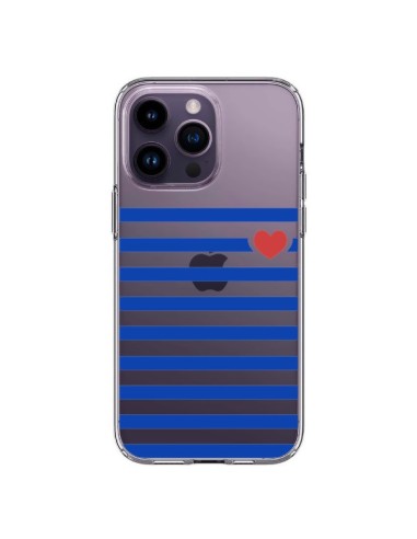 Cover iPhone 14 Pro Max Mariniere Cuore Amore Trasparente - Jonathan Perez