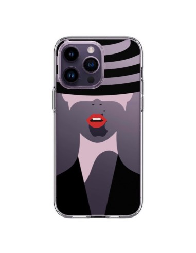 Coque iPhone 14 Pro Max Femme Chapeau Hat Lady Transparente - Dricia Do