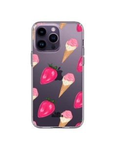 iPhone 14 Pro Max Case Gelato Strawberry Clear -...