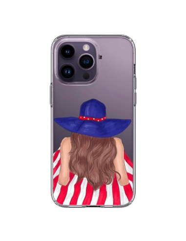 iPhone 14 Pro Max Case Beah Girl Girl Beach Clear - kateillustrate