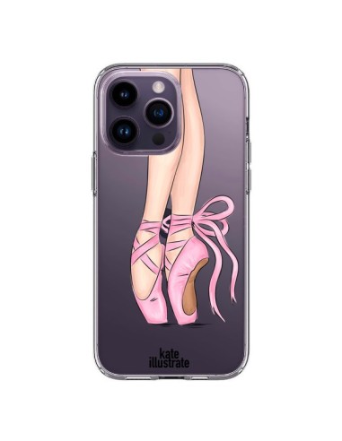 Coque iPhone 14 Pro Max Ballerina Ballerine Danse Transparente - kateillustrate