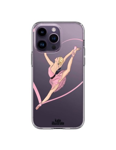 Coque iPhone 14 Pro Max Ballerina Jump In The Air Ballerine Danseuse Transparente - kateillustrate
