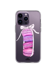 iPhone 14 Pro Max Case Macarons Pink Purple Clear -...