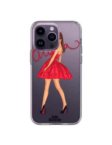 Coque iPhone 14 Pro Max Ariana Grande Chanteuse Singer Transparente - kateillustrate