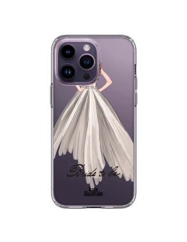 Cover iPhone 14 Pro Max Bride To Be Sposa Trasparente - kateillustrate