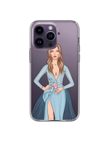 Coque iPhone 14 Pro Max Cheers Diner Gala Champagne Transparente - kateillustrate