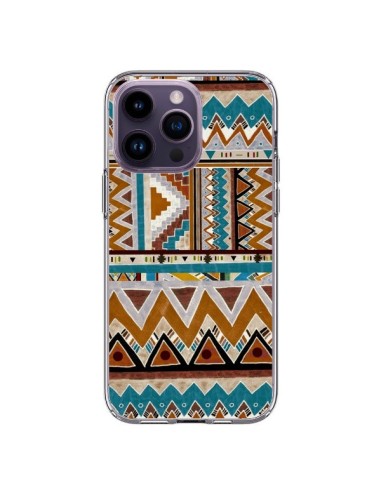 Cover iPhone 14 Pro Max Azteco Verde Marrone - Kris Tate