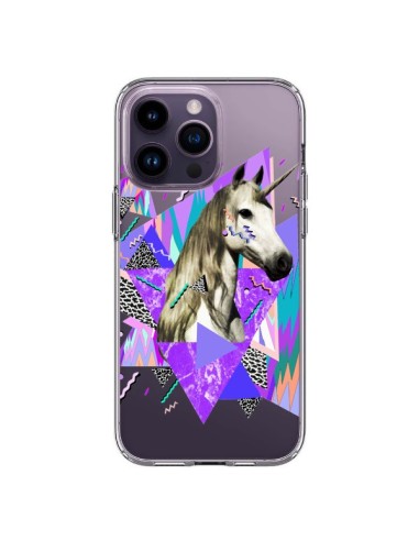 Coque iPhone 14 Pro Max Licorne Unicorn Azteque Transparente - Kris Tate