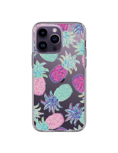 Coque iPhone 14 Pro Max Ananas Pineapple Fruit Ete Summer Transparente - Lisa Argyropoulos