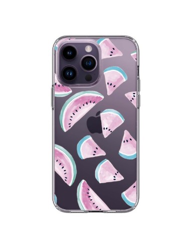 Coque iPhone 14 Pro Max Pasteque Watermelon Fruit Ete Summer Transparente - Lisa Argyropoulos