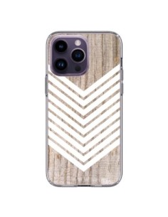 Coque iPhone 14 Pro Max Tribal Aztèque Bois Wood Flèche...