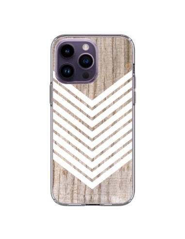 iPhone 14 Pro Max Case Tribal Aztec Wood Wood Arrow White - Laetitia