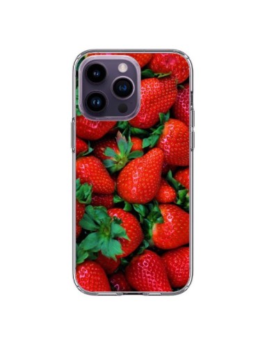 Coque iPhone 14 Pro Max Fraise Strawberry Fruit - Laetitia