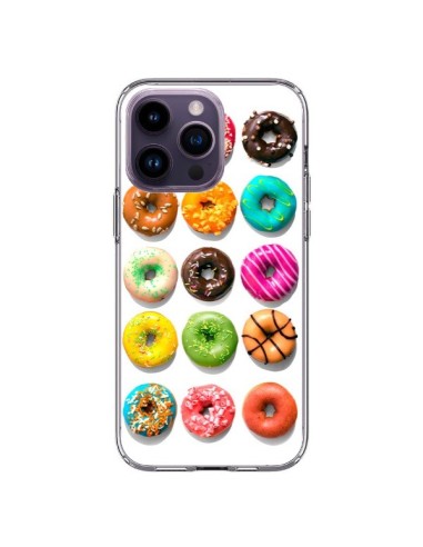 Coque iPhone 14 Pro Max Donuts Multicolore Chocolat Vanille - Laetitia