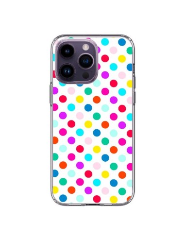 Coque iPhone 14 Pro Max Pois Multicolores - Laetitia