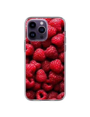 Coque iPhone 14 Pro Max Framboise Raspberry Fruit - Laetitia