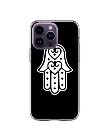 Coque iPhone 14 Pro Max Main de Fatma Oeil Noir - Laetitia