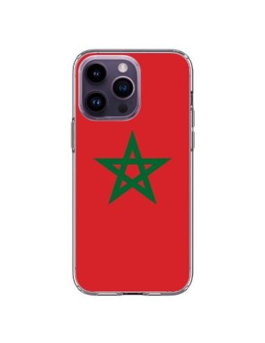 Cover iPhone 14 Pro Max Bandiera Marocco - Laetitia