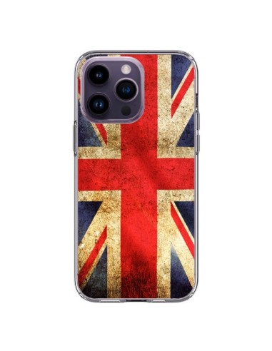 Coque iPhone 14 Pro Max Drapeau Angleterre Anglais UK - Laetitia