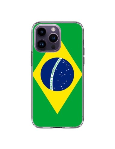 Coque iPhone 14 Pro Max Drapeau Brésil Brésilien - Laetitia