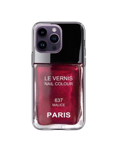 Coque iPhone 14 Pro Max Vernis Paris Malice Violet - Laetitia