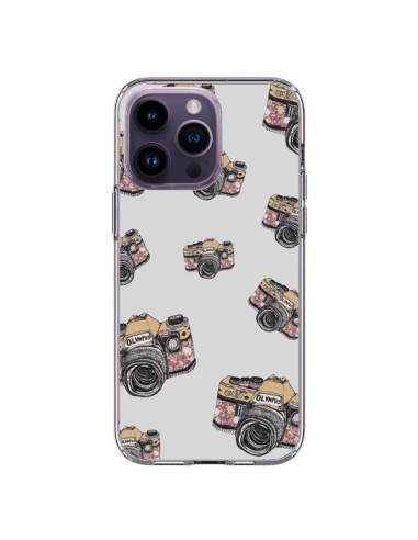 Coque iPhone 14 Pro Max Appareil photo vintage Rose - Laetitia