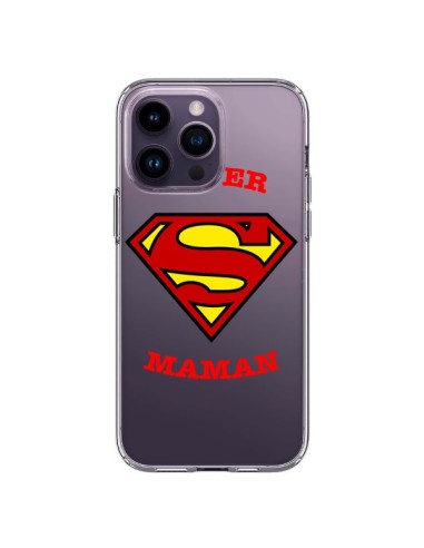 Coque iPhone 14 Pro Max Super Maman Transparente - Laetitia
