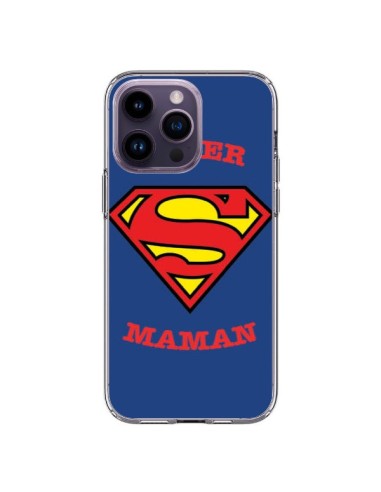 Coque iPhone 14 Pro Max Super Maman Superman - Laetitia