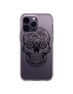 iPhone 14 Pro Max Case Skull Messicano Black Clear -...