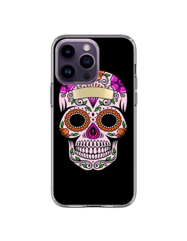 Coque iPhone 14 Pro Max Tête de Mort Mexicaine Multicolore - Laetitia