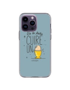 Coque iPhone 14 Pro Max Va te faire cuir un oeuf gris -...