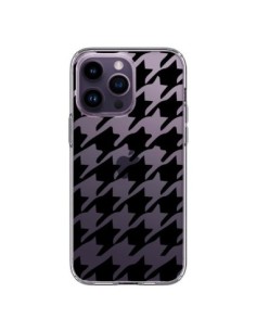 Cover iPhone 14 Pro Max Vichy Gros Carre Nero Trasparente...