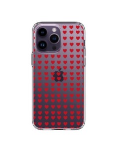 Coque iPhone 14 Pro Max Coeurs Heart Love Amour Red...