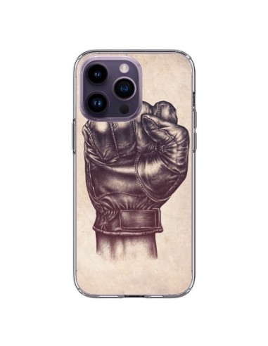 Coque iPhone 14 Pro Max Fight Poing Cuir - Lassana