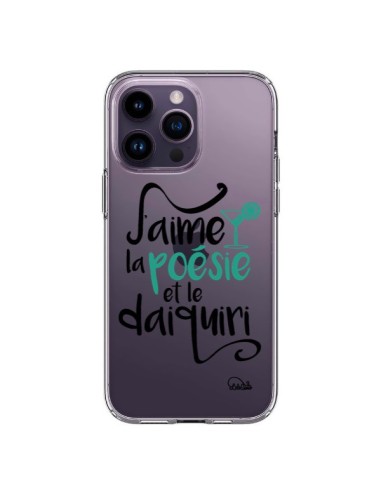 iPhone 14 Pro Max Case J'aime la poésie e le daiquiri Clear - Lolo Santo