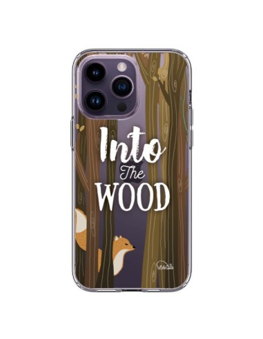 Coque iPhone 14 Pro Max Into The Wild Renard Bois Transparente - Lolo Santo