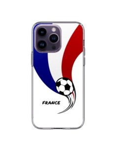 Coque iPhone 14 Pro Max Equipe France Ballon Football -...