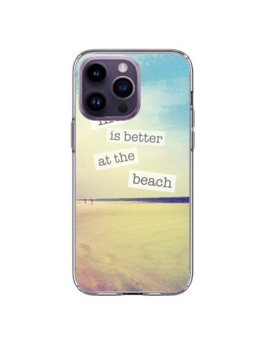 Coque iPhone 14 Pro Max Life is better at the beach Ete Summer Plage - Mary Nesrala