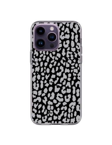 Coque iPhone 14 Pro Max Leopard Gris - Mary Nesrala