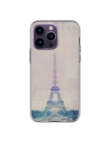 Coque iPhone 14 Pro Max I love Paris Tour Eiffel - Mary Nesrala