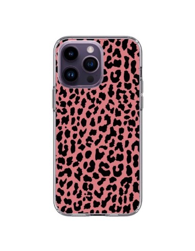 Coque iPhone 14 Pro Max Leopard Corail Neon - Mary Nesrala