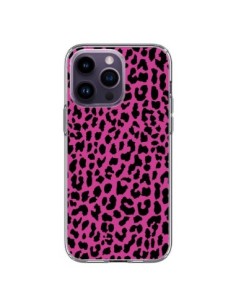 Coque iPhone 14 Pro Max Leopard Rose Pink Neon - Mary...
