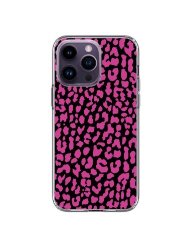 Coque iPhone 14 Pro Max Leopard Rose Pink - Mary Nesrala