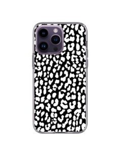 Cover iPhone 14 Pro Max Leopardo Bianco e Nero - Mary...
